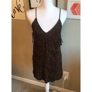 Fun side lace up animal print dress
